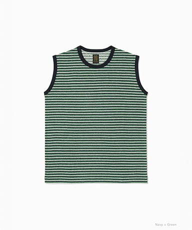 Women OCHIWATA Border No Sleeve T-Shirt