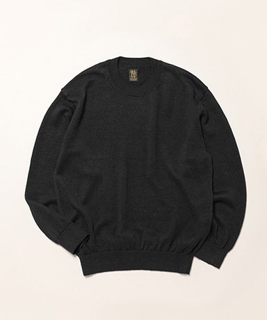 Men Washed High Count Linen Crew Neck