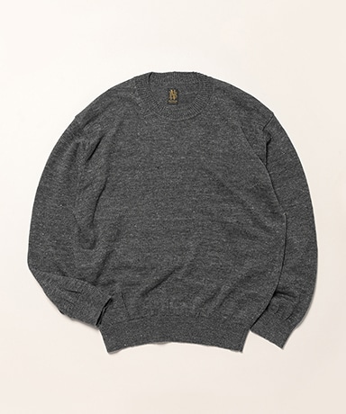 Men Washed High Count Linen Crew Neck