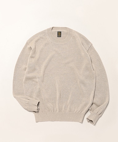 Men Washed High Count Linen Crew Neck