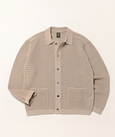 Men Summer Knit Polo Cardigan