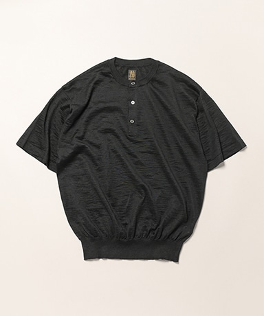 Men Choma Henley Neck Short Sleeve