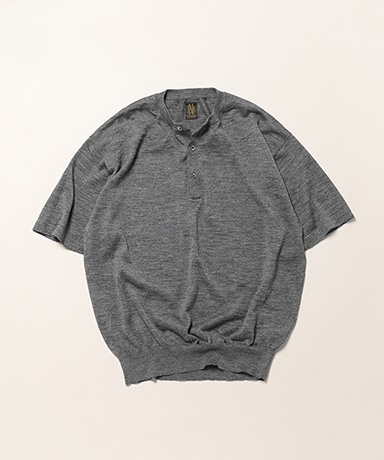 Men Choma Henley Neck Short Sleeve