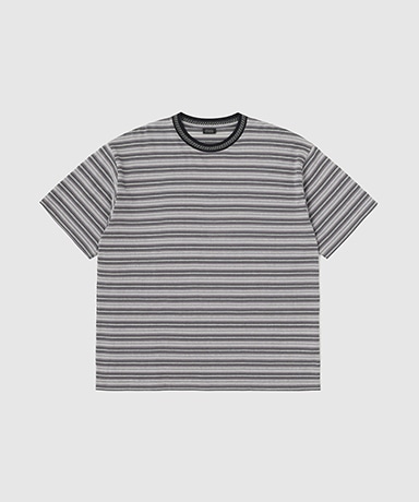 Jacquard Striped S/S Tee