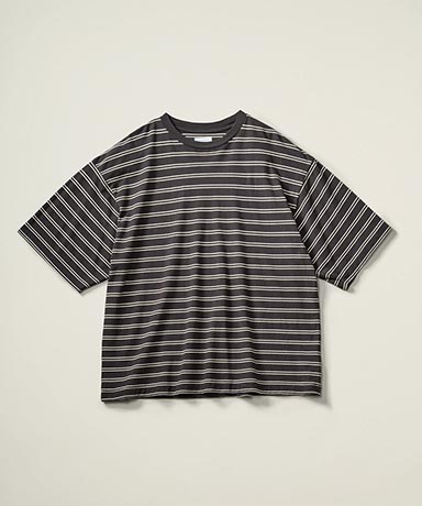 Hard Twisted Stripe Jersey Half-sleeve Tee