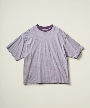 Hard Twisted Stripe Jersey Half-sleeve Tee