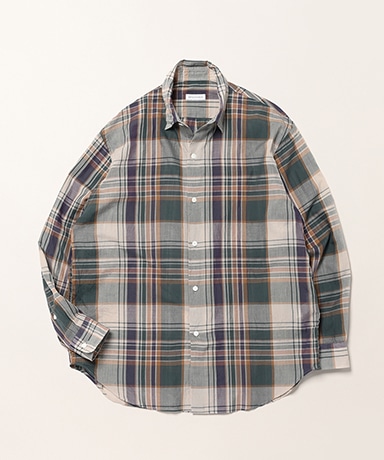 Gauze Plaid Plain Shirt