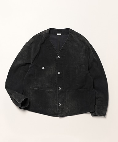 Vintage Black Denim Engineer Jacket