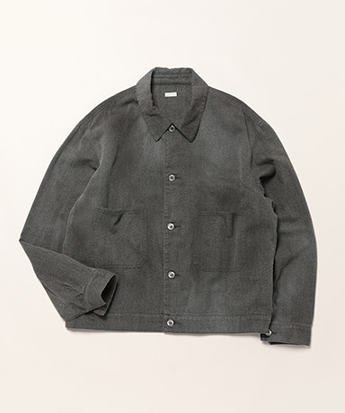 Vintage Black Chambray Work Jacket