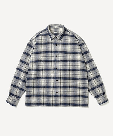 Vintage Cotton Silk Nep Twill Check Shirt