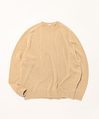 Washed Silk Nep Crew Neck Sweater