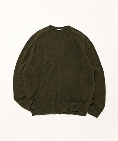 Washed Silk Nep Crew Neck Sweater