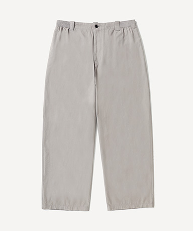 Silk Cotton Chino Wide Trousers