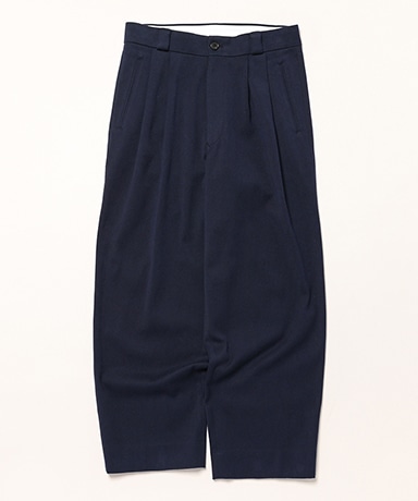Cotton Silk Twill Wide Trousers