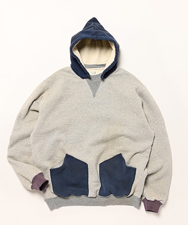 Vintage Attached Hood Sweat Parka