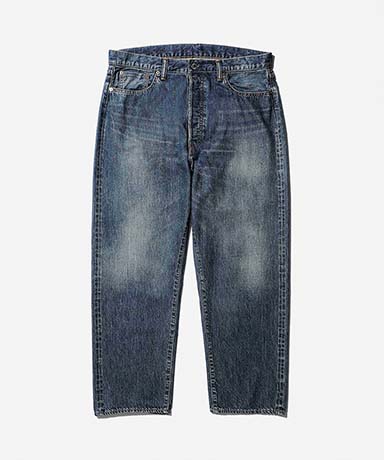 Washed Denim Wide Pants