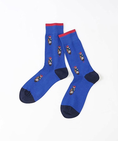 ALL OVERシーズンベア ポロベア 25cm丈 クルー丈 ソックス