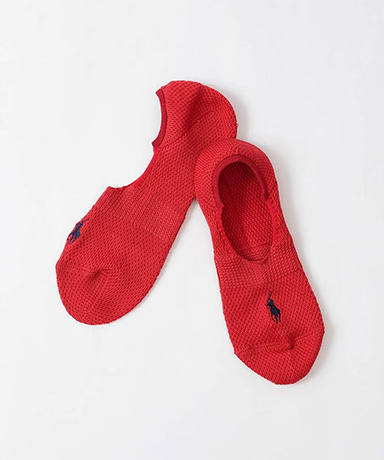 涼感 総メッシュ フットカバー かかと滑り止め付き