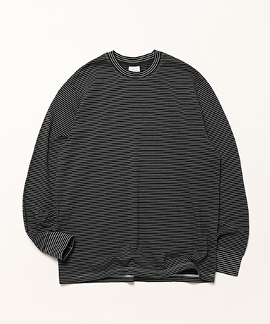 Garment Dyed Border T-Shirt (Long Sleeve Crew)
