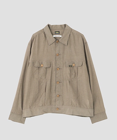 Sheer Cowboy Jacket-Gingham Check Indian fabric-