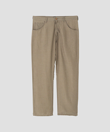 ×Lee Sheer Cowboy Pants-Gingham Check Indian fabric-