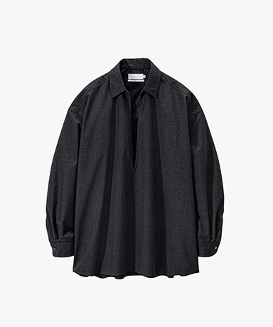 Fine Wool Heather L/S Skipper Shirt