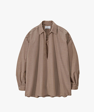 Fine Wool Heather L/S Skipper Shirt