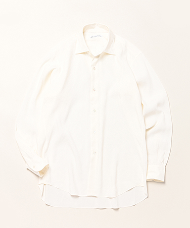 SEMI WIDE SPREAD SHIRTS 極HEMPSILK