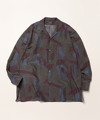 OPEN COLLAR SHIRTS LEAF PRINT
