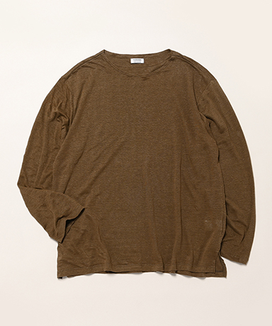 L/S BOAT TEE LINEN 天竺