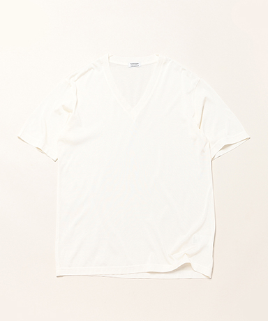 V NECK TEE SILK V