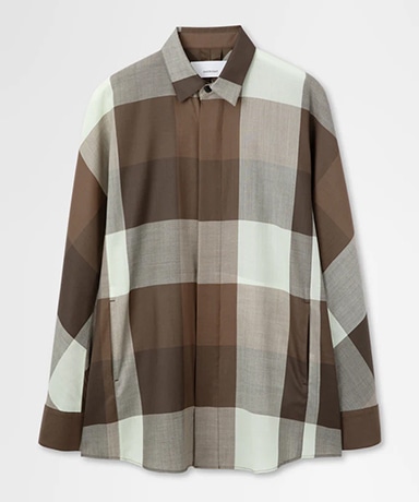Dolman Sleeve Light Wool Shirt