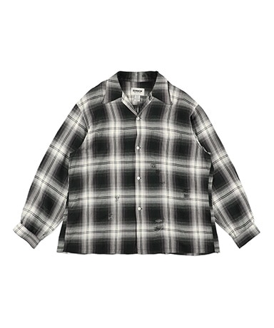 Remade Rayon Plaid Shirt Aged