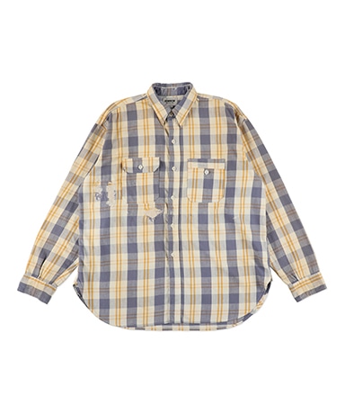 Unique Pocket Checked Flannel Shirt Aged