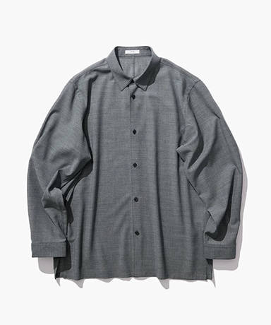 TWIST WOOL GAUZE | LOOSE FIT SHIRT