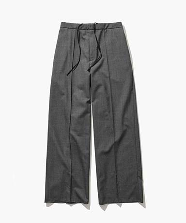 WOOL TROPICAL | PIN TUCK EASY PANTS