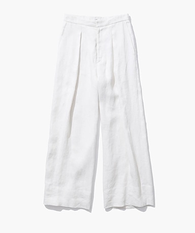 LINEN TWILL | TUCKED EASY PANTS