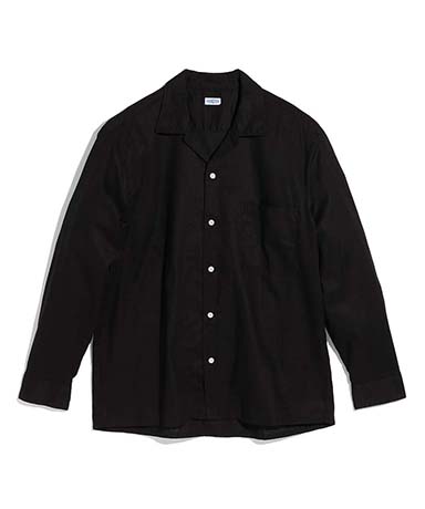 Cotton Linen Open Collar Shirt