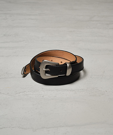 Narrow Western Belt - Cow Skin by GUIDI
