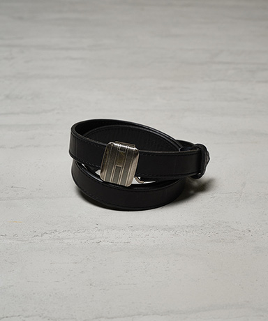 Slide Buckle Belt - Cow Skin by GUIDI