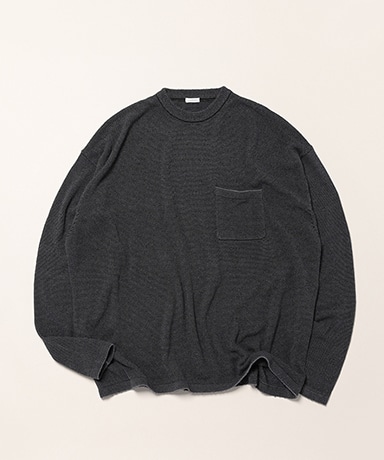 シルクニット長袖クルーネック