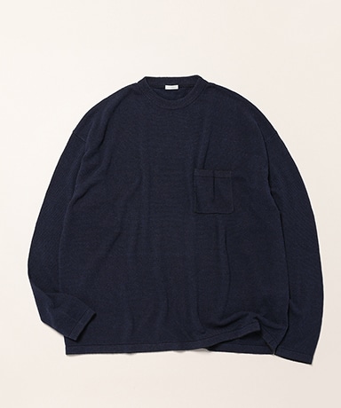 シルクニット長袖クルーネック