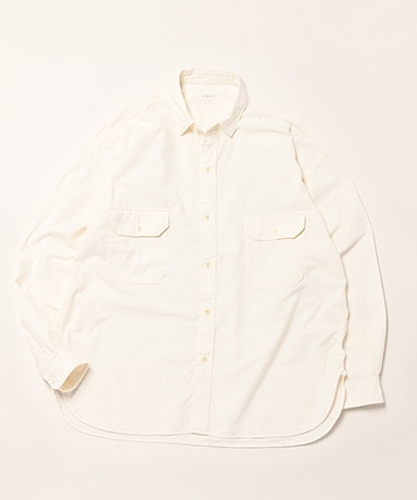 コットンシルクネップワークシャツ