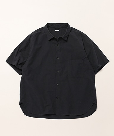 コットンシルクネップ半袖シャツ