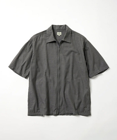Vat Dye Chambray Zip Shirt
