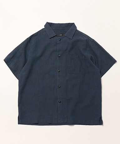 Linen Open Collar Shirt
