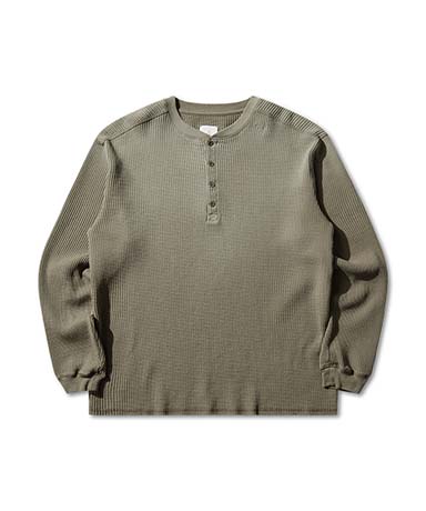 Bee Sun Faded Organic Waffle Serafino Long Sleeve