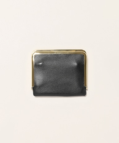 Framed Leather Half Wallet
