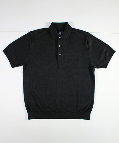 リネンニットポロ