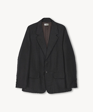Luca Deconstructed Tailored Jacket in Wool & Linen